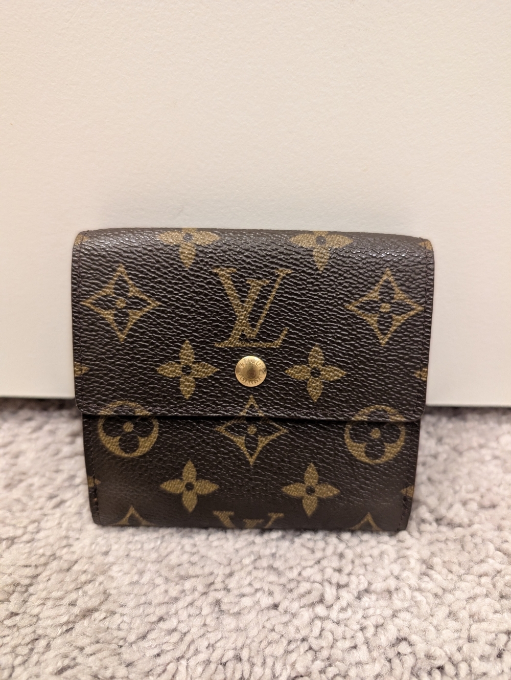 Authentic Louis Vuitton Monogram Canvas Small Wallet - Brown
